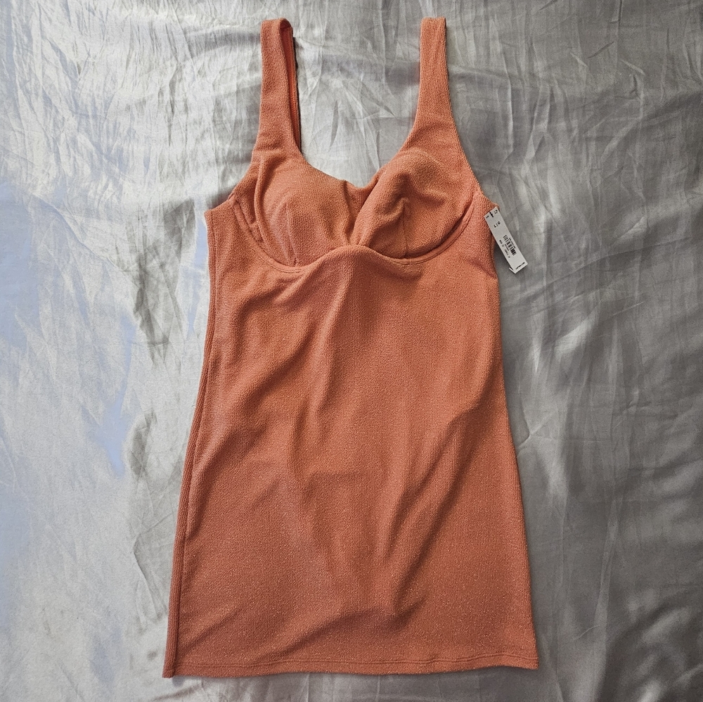 Coral Sleeveless Onepiece Swimsuit